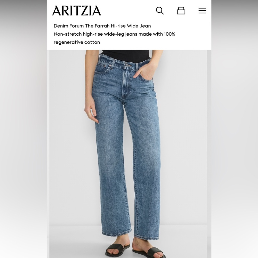 Aritzia The Farrah Hi-rise Wide Jean